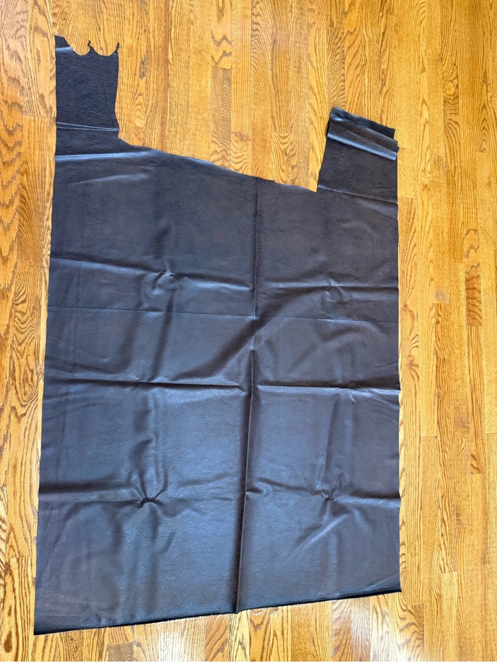 Large Dark Brown Leather Hide - Smooth Finish 36x41 inches